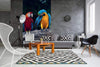 Dimex Colourful Macaw Wall Mural 150x250cm 2 Panels Ambiance | Yourdecoration.com