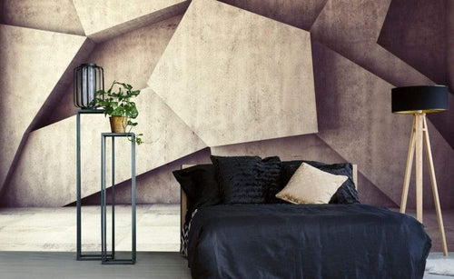 Dimex Concrete Background Wall Mural 375x250cm 5 Panels Ambiance | Yourdecoration.com