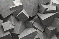 Dimex Concrete Cubes Wall Mural 375x250cm 5 Panels | Yourdecoration.com