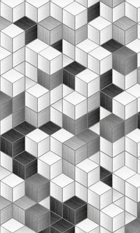 Dimex Cube Blocks Wall Mural 150x250cm 2 Panels | Yourdecoration.com