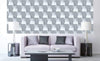 Dimex Cube Wall Wall Mural 375x150cm 5 Panels Ambiance | Yourdecoration.com