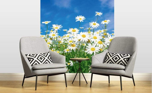 Dimex Daisies Wall Mural 225x250cm 3 Panels Ambiance | Yourdecoration.com