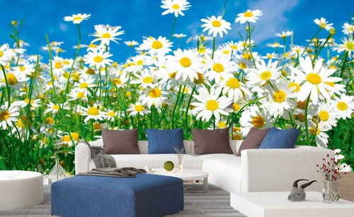 Dimex Daisies Wall Mural 375x250cm 5 Panels Ambiance | Yourdecoration.com