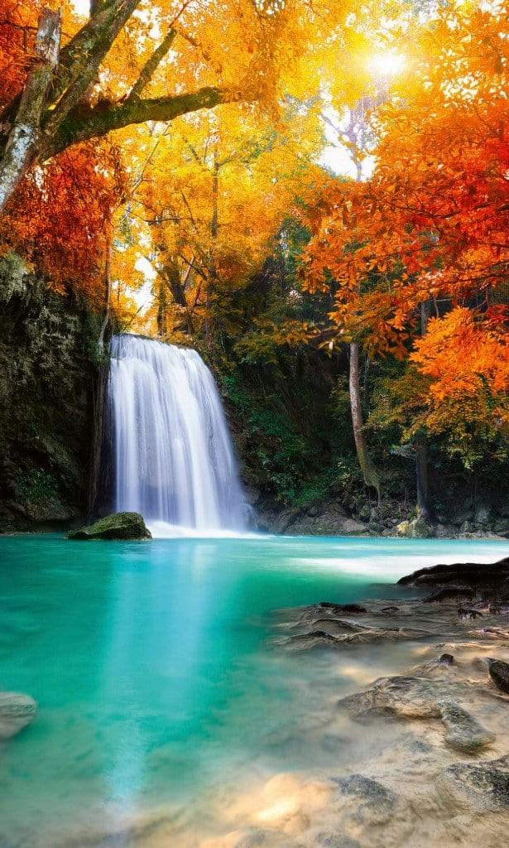Dimex Deep Forest Waterfall Wall Mural 150x250cm 2 Panels | Yourdecoration.com