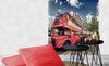 Dimex Double Decker Bus Wall Mural 225x250cm 3 Panels Ambiance | Yourdecoration.com