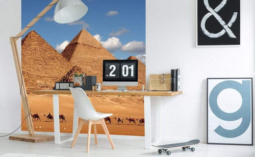 Dimex Egypt Pyramid Wall Mural 225x250cm 3 Panels Ambiance | Yourdecoration.com