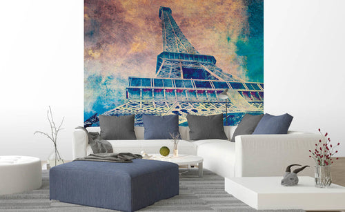Dimex Eiffel Tower Abstract I Wall Mural 225x250cm 3 Panels Ambiance | Yourdecoration.com