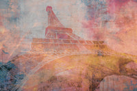 Dimex Eiffel Tower Abstract II Wall Mural 375x250cm 5 Panels | Yourdecoration.com