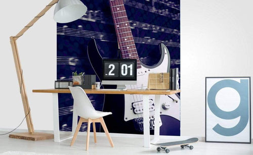 Dimex Electric Guitar Wall Mural 225x250cm 3 Panels Ambiance | Yourdecoration.com