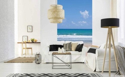 Dimex Empty Beach Wall Mural 150x250cm 2 Panels Ambiance | Yourdecoration.com