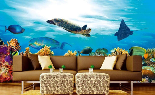 Dimex Fish Wall Mural 375x250cm 5 Panels Ambiance | Yourdecoration.com