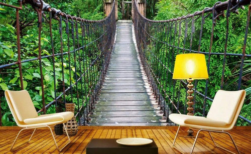 Dimex Footbridge Wall Mural 375x250cm 5 Panels Ambiance | Yourdecoration.com