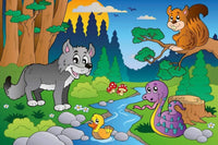 Dimex Forest Animals Wall Mural 375x250cm 5 Panels | Yourdecoration.com