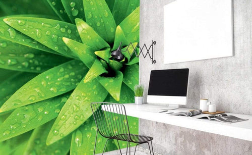 Dimex Fresh Foliage Wall Mural 225x250cm 3 Panels Ambiance | Yourdecoration.com