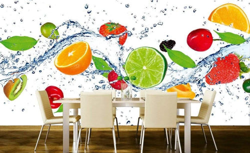 Dimex Fruits in Water Wall Mural 375x250cm 5 Panels Ambiance | Yourdecoration.com