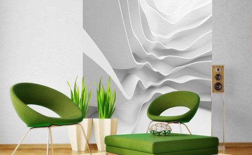 Dimex Futuristic Wave Wall Mural 225x250cm 3 Panels Ambiance | Yourdecoration.com