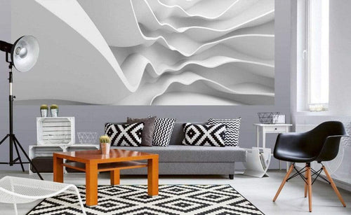 Dimex Futuristic Wave Wall Mural 375x150cm 5 Panels Ambiance | Yourdecoration.com