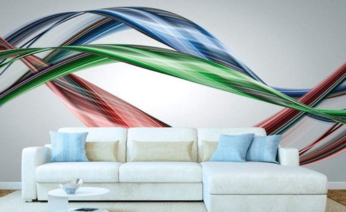 Dimex Glossy Wave Wall Mural 375x250cm 5 Panels Ambiance | Yourdecoration.com