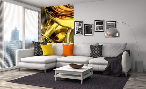 Dimex Golden Wires Wall Mural 150x250cm 2 Panels Ambiance | Yourdecoration.com