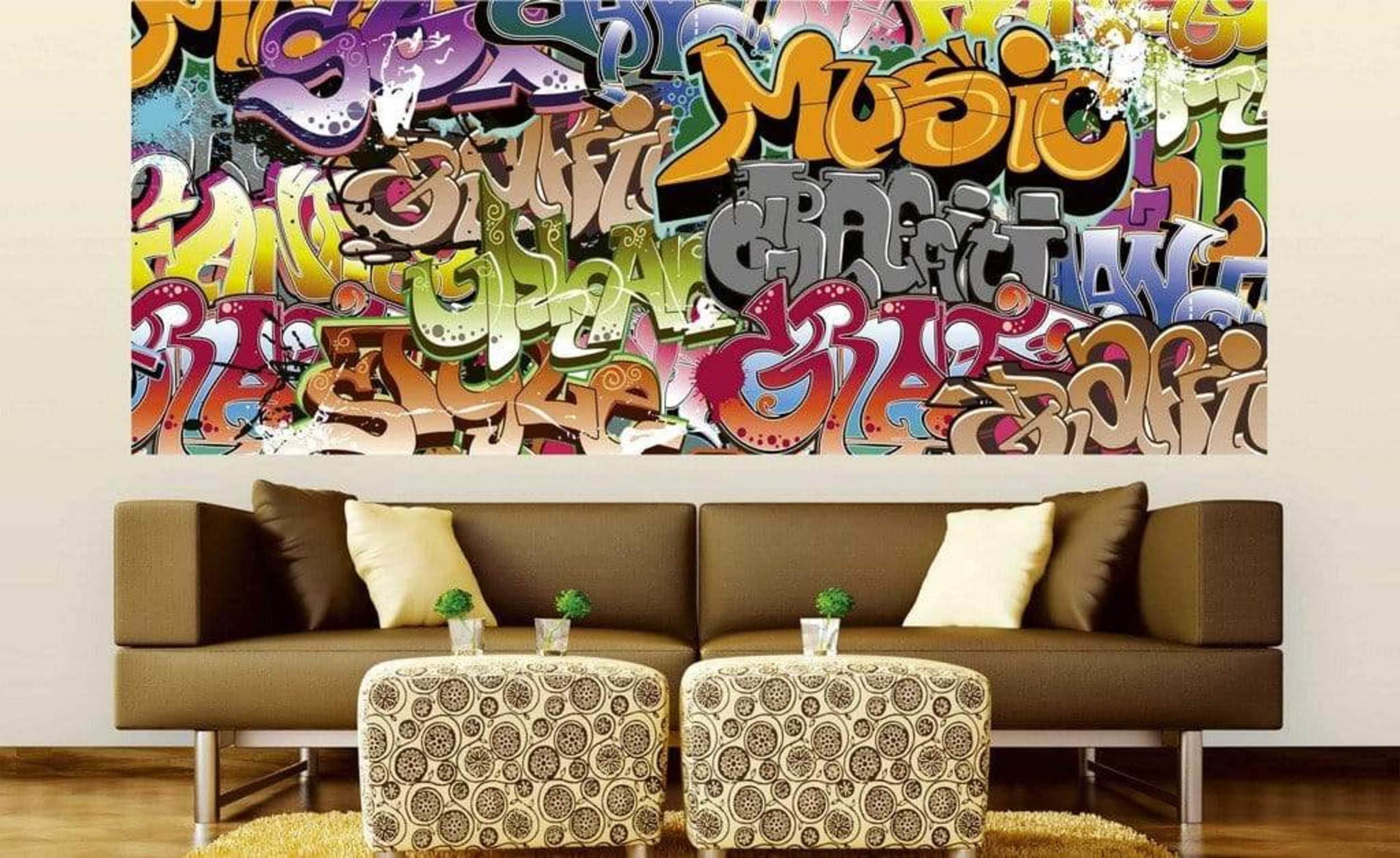 Dimex Graffiti Art Wall Mural 375x150cm 5 Panels Ambiance | Yourdecoration.com