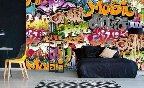 Dimex Graffiti Art Wall Mural 375x250cm 5 Panels Ambiance | Yourdecoration.com