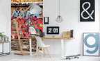 Dimex Graffiti Street Wall Mural 150x250cm 2 Panels Ambiance | Yourdecoration.com
