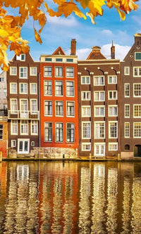 Dimex Houses in Amsterdam Wall Mural 150x250cm 2 Panels | Yourdecoration.com