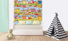 Dimex Houses in Town Wall Mural 225x250cm 3 Panels Ambiance | Yourdecoration.com