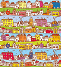 Dimex Houses in Town Wall Mural 225x250cm 3 Panels | Yourdecoration.com