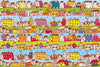 Dimex Houses in Town Wall Mural 375x250cm 5 Panels | Yourdecoration.com