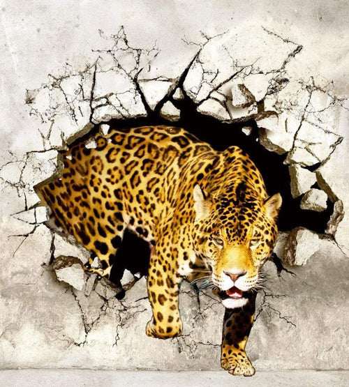 Dimex Hunting Panther Wall Mural 225x250cm 3 Panels | Yourdecoration.com