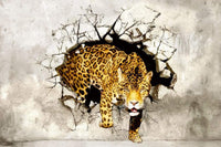 Dimex Hunting Panther Wall Mural 375x250cm 5 Panels | Yourdecoration.com