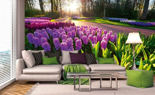 Dimex Hyacint Flowers Wall Mural 375x250cm 5 Panels Ambiance | Yourdecoration.com