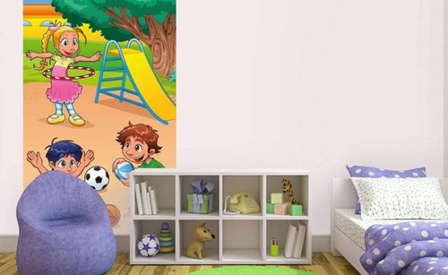Dimex Kids in Playground Wall Mural 150x250cm 2 Panels Ambiance | Yourdecoration.com