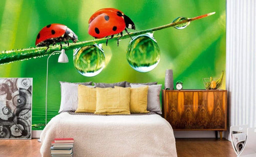 Dimex Ladybird Wall Mural 375x250cm 5 Panels Ambiance | Yourdecoration.com