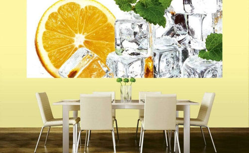 Dimex Lemon and Ice Wall Mural 375x150cm 5 Panels Ambiance | Yourdecoration.com