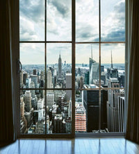 Dimex Manhattan Window View Wall Mural 225x250cm 3 Panels | Yourdecoration.com