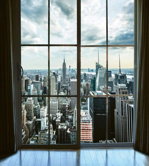 Dimex Manhattan Window View Wall Mural 225x250cm 3 Panels | Yourdecoration.com