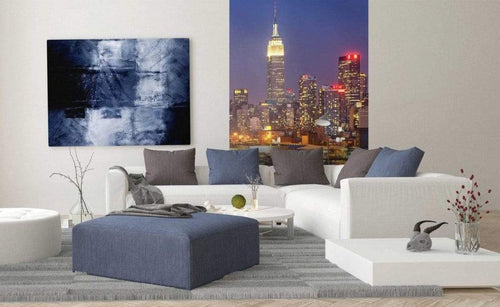 Dimex Manhattan at Night Wall Mural 150x250cm 2 Panels Ambiance | Yourdecoration.com