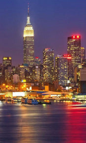 Dimex Manhattan at Night Wall Mural 150x250cm 2 Panels | Yourdecoration.com