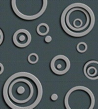 Dimex Metal Circles Wall Mural 225x250cm 3 Panels | Yourdecoration.com