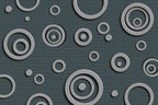 Dimex Metal Circles Wall Mural 375x250cm 5 Panels | Yourdecoration.com
