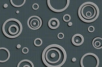 Dimex Metal Circles Wall Mural 375x250cm 5 Panels | Yourdecoration.com