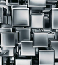 Dimex Metal Cubes Wall Mural 225x250cm 3 Panels | Yourdecoration.com