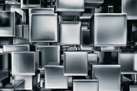Dimex Metal Cubes Wall Mural 375x250cm 5 Panels | Yourdecoration.com