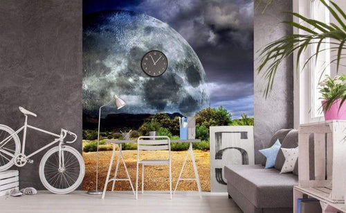 Dimex Moon Wall Mural 225x250cm 3 Panels Ambiance | Yourdecoration.com