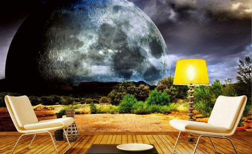 Dimex Moon Wall Mural 375x250cm 5 Panels Ambiance | Yourdecoration.com