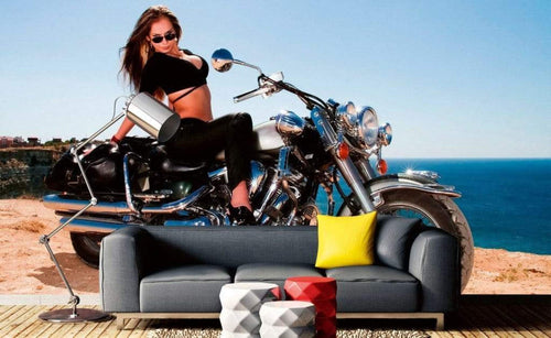 Dimex Motorcycle Wall Mural 375x250cm 5 Panels Ambiance | Yourdecoration.com