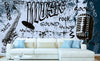 Dimex Music Blue Wall Mural 375x250cm 5 Panels Ambiance | Yourdecoration.com
