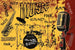 Dimex Music Orange Wall Mural 375x250cm 5 Panels | Yourdecoration.com